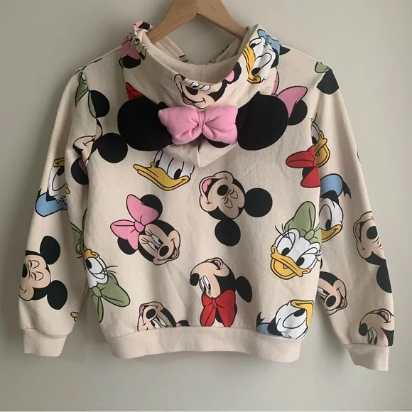 H&M Disney Kids Mickey Mouse & Friends Minnie Girls Hoodie Sz 8-10 - Picture 5 of 8